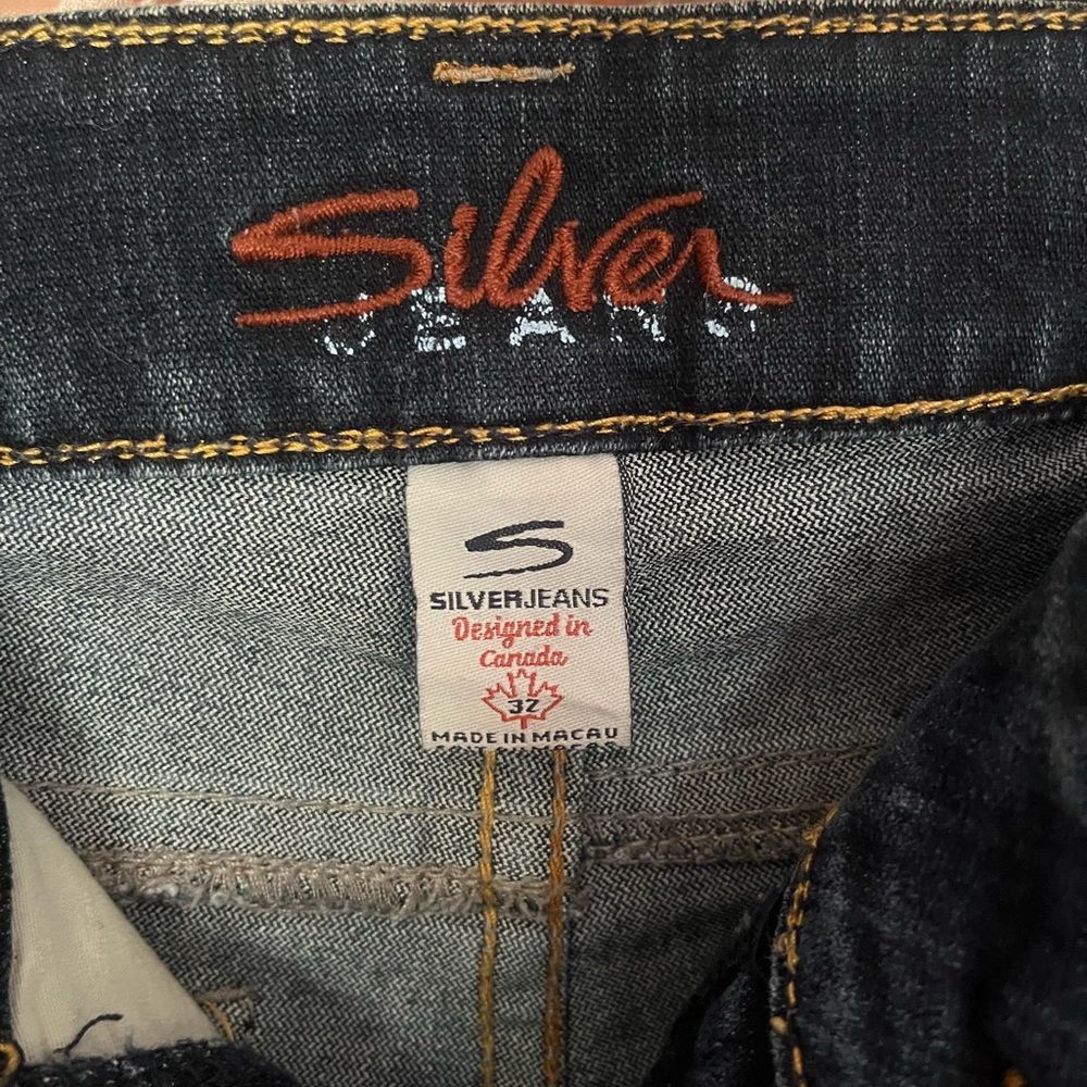 Vintage Silver Jeans 32 Karli Women’s Dark Blue Bermuda Shorts Y2K 2000’s - Picture 3 of 11